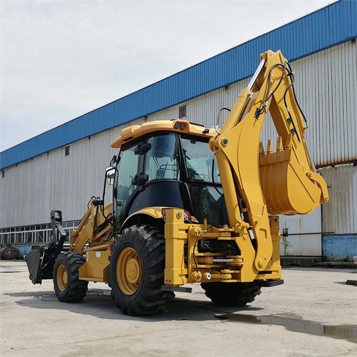 Construction Works 4×4 Backhoe Loader Powering Building Equipment